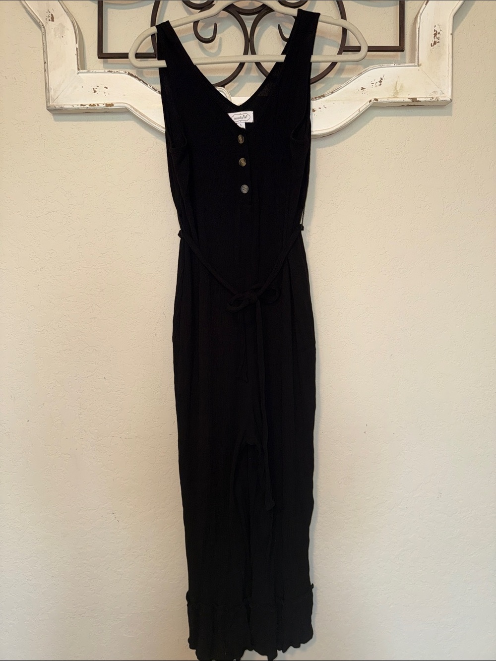 Mud Pie Sleeveless Button-Front Jumpsuit
